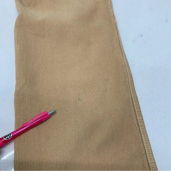 J Gait Corduroy Pants Woman Small  High Waist Straight Leg Pockets Cotton Beige - Picture 8 of 13